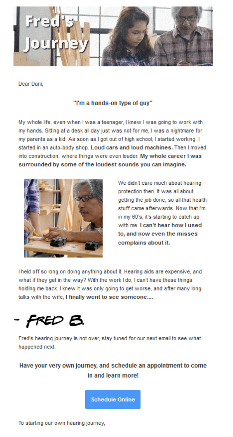 Audiology Marketing Emails